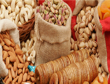 We are engaged in the business of distributing, Importing, Supplying and Exporting of Food, Spices, Pulses, Dry Fruits & Nuts , Fresh fruits and Vegetables. Our vast portfolio consists of all types of Dry fruits and Nuts including dates, raisins, almonds, cashew, apricot, walnuts, hazel nuts, pistachio , raisens, betel nut etc. As one of the leading agro products exporter globally, we make sure that our clients face no issues from documentation
								to the final delivery of the products.
